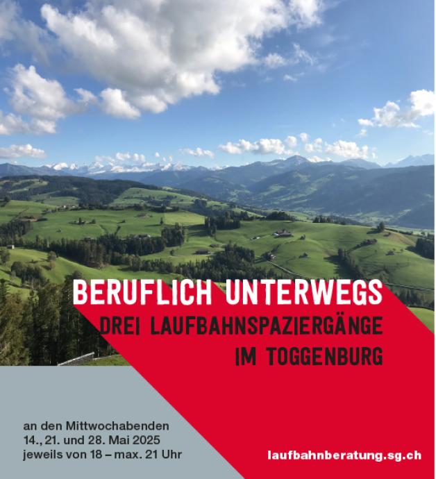 Drei Laufbahnspaziergänge im Toggenburg